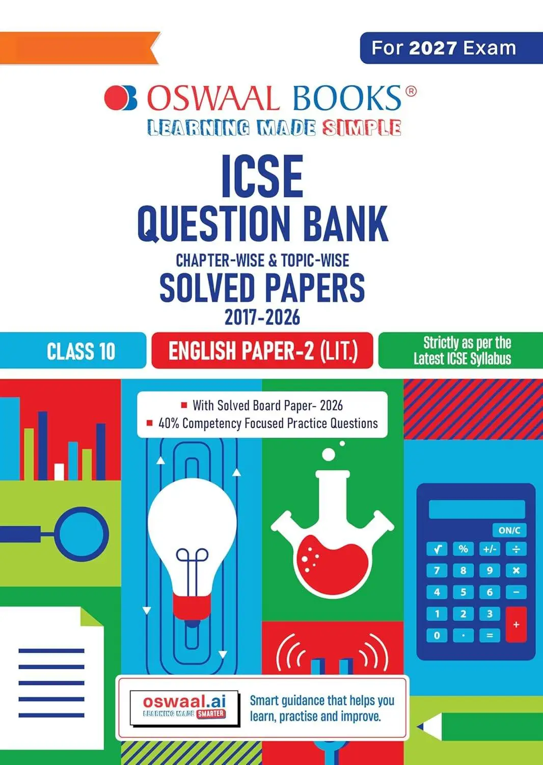 Oswaal Class 10 ICSE Question Bank English Paper-2 Literature (2017 – 2026) |For 2027 Exam | 9789373011066