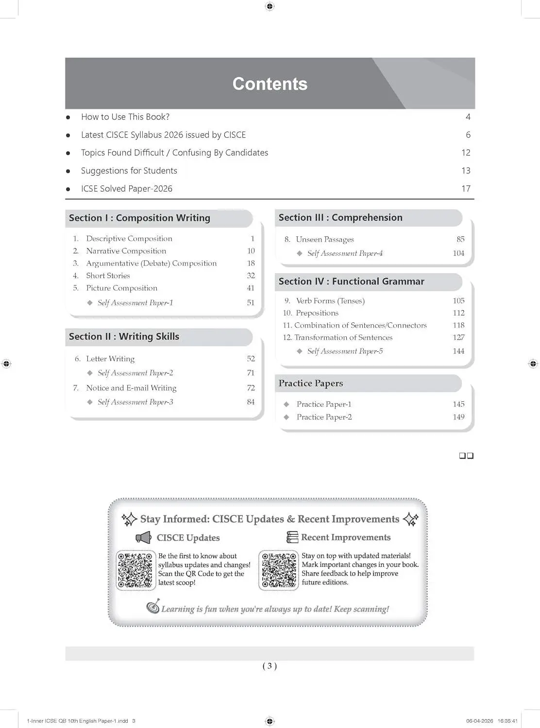 Oswaal Class 10 ICSE Question Bank English Paper 1 ( (Language)(2017–2026) |For 2027 Exam | 9789373012520 view 2