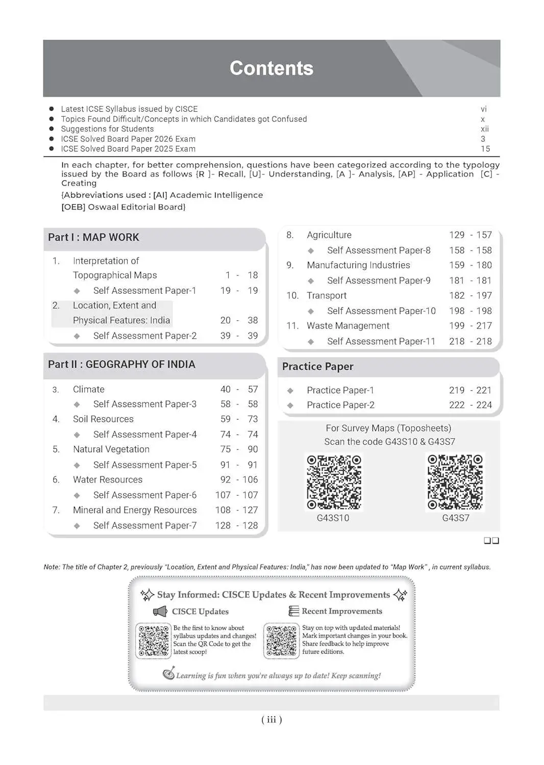 Oswaal Class 10 ICSE Question Bank Geography (2017 – 2026) |For 2027 Exam | 9789373019383 view 2