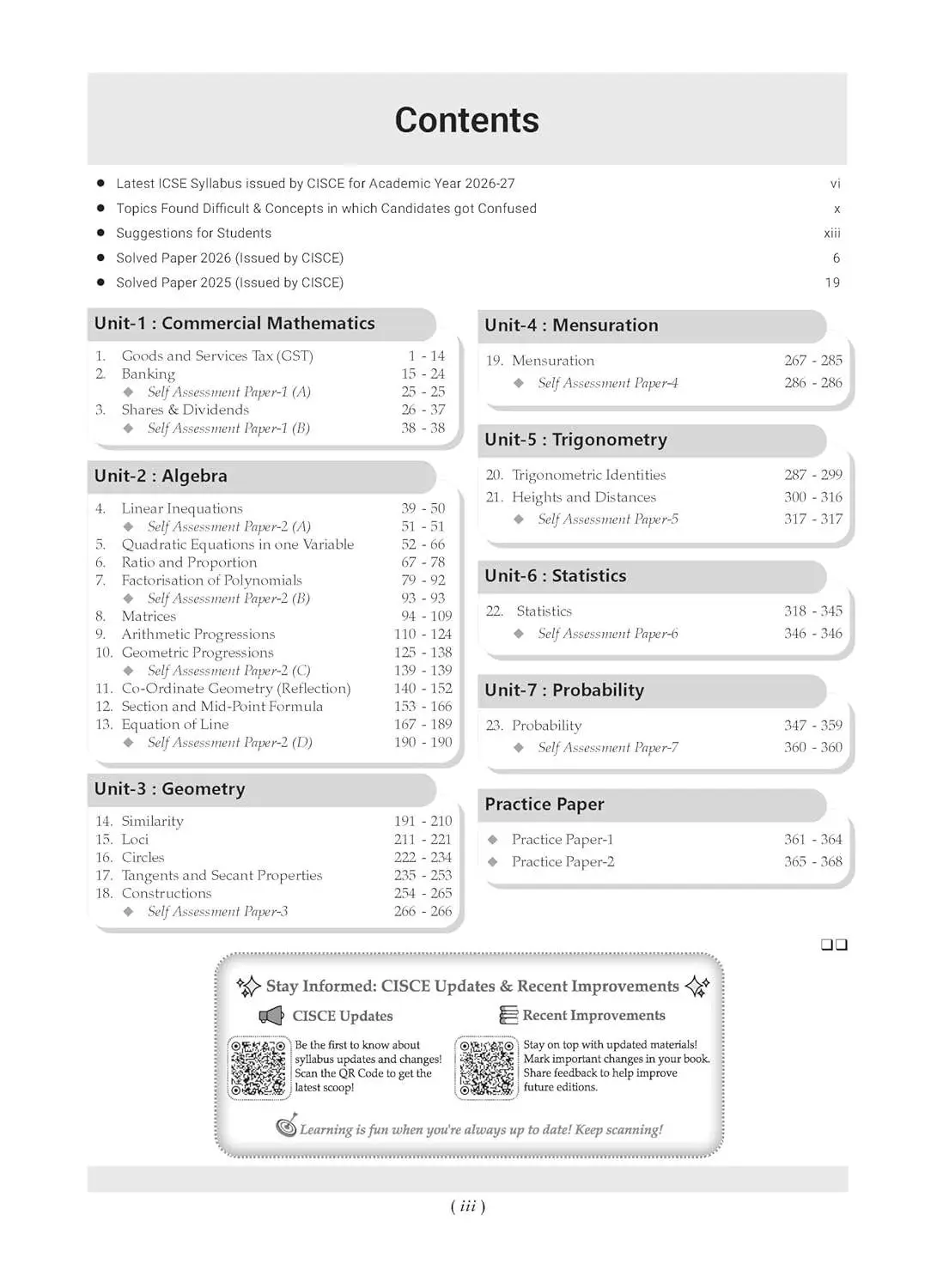 Oswaal Class 10 ICSE Question Bank Mathematics (2017 – 2026) |For 2027 Exam | 9789373015439 view 2