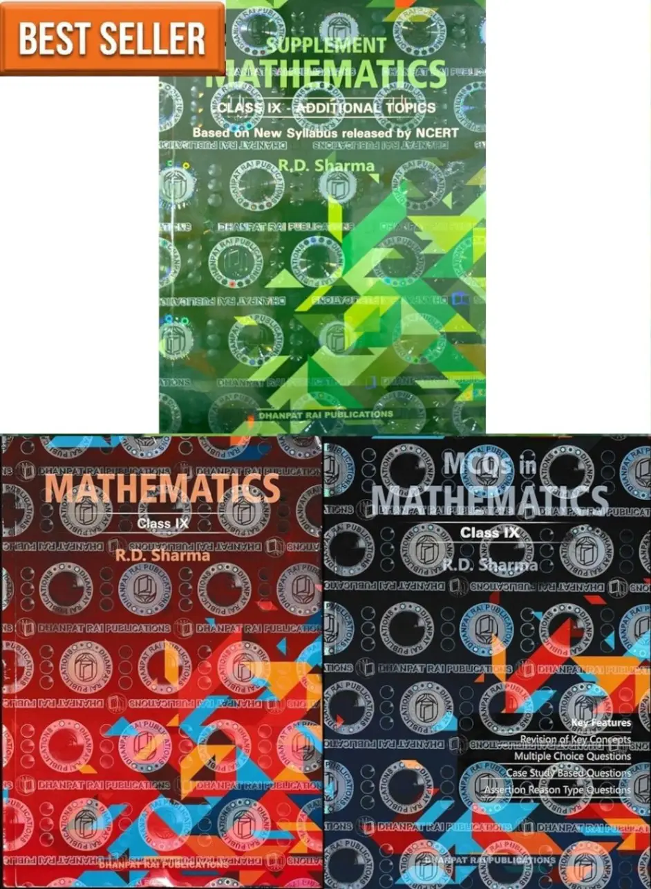 R D Sharma Mathematics for Class 9 CBSE As Per 2027 NCERT New Syllabus Text + MCQ BOOK + Supplement of Additional Topics - Combo Set of 3 Books