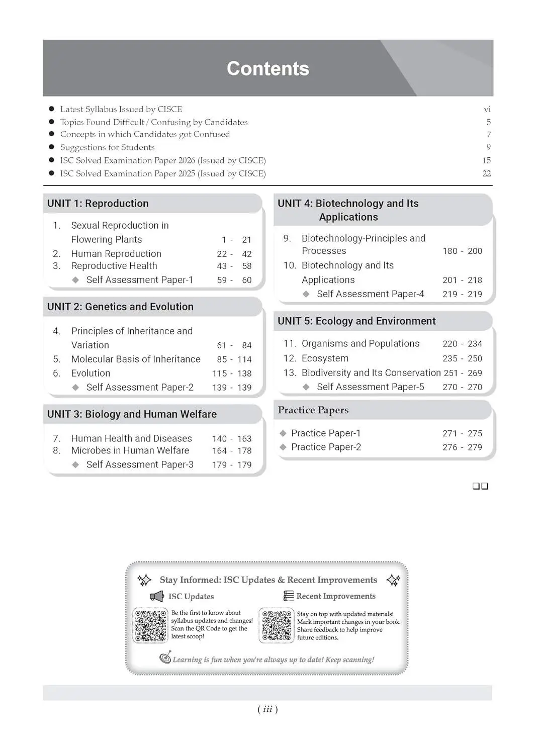Oswaal Class 12 ISC Biology Question Bank (2017–2026)| Chapter-wise & Topic-wise with Competency Based Questions |For 2027 Exam | 9789373011950 view 2