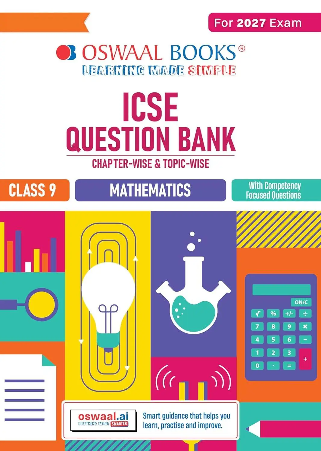 Oswaal ICSE Question Bank Mathematics Class 9 For 2027 Exam | 9789373018942