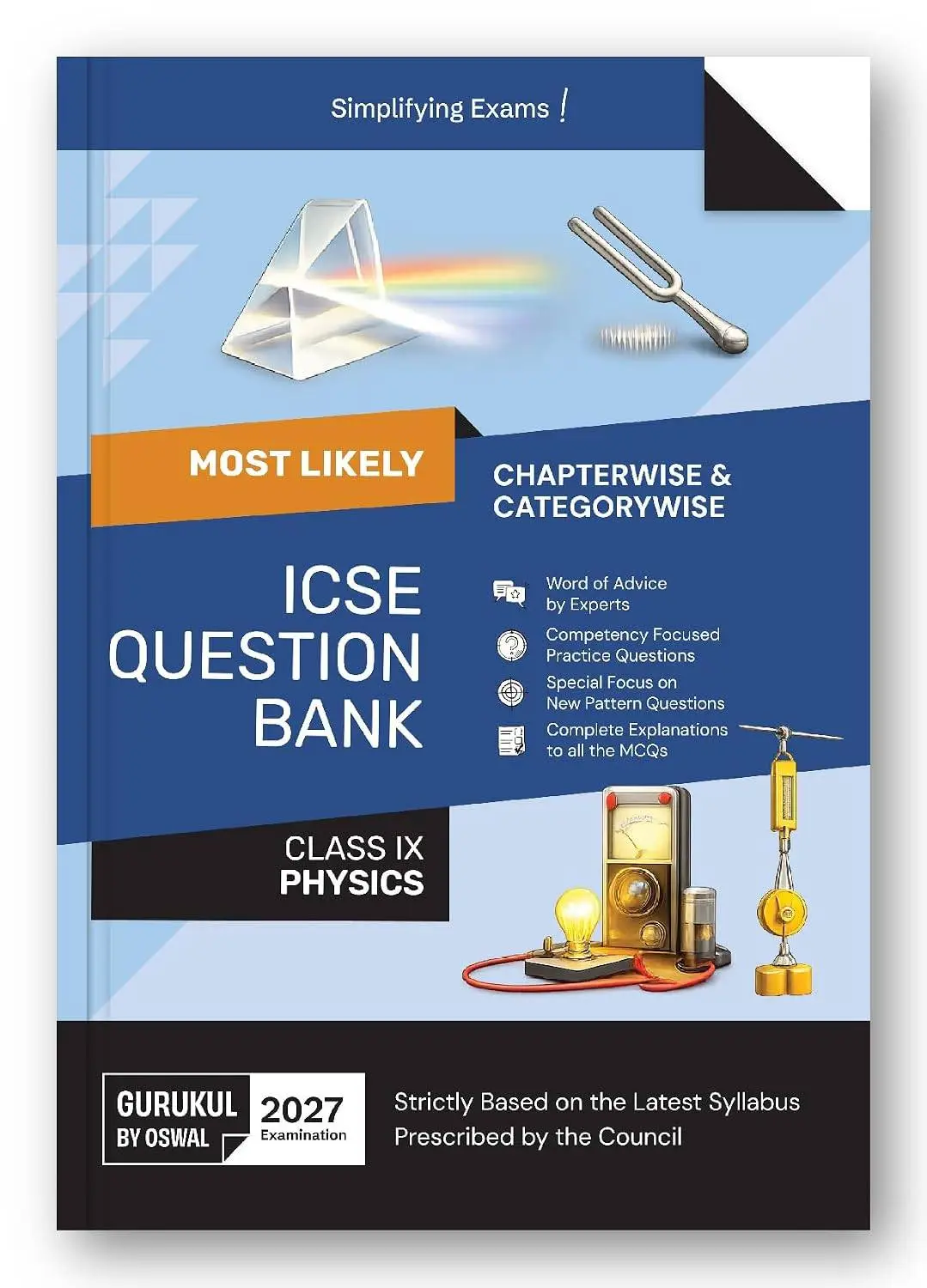 Gurukul by Oswal ICSE Class 9 Physics Most Likely Question Bank for 2027 Exam | 9788199931428