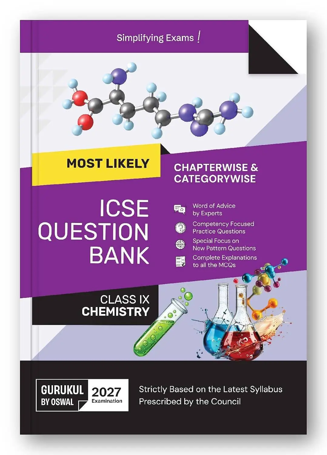 Gurukul by Oswal ICSE Class 9 Chemistry Most Likely Question Bank for 2027 Exam | 9788199931435