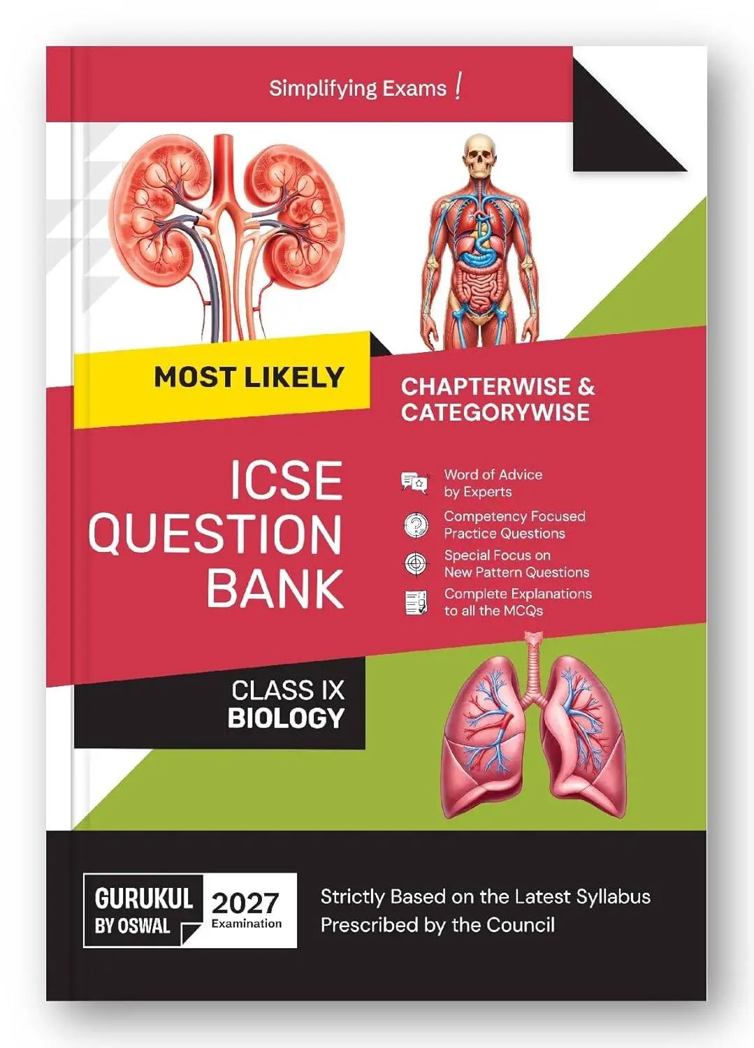 Gurukul by Oswal ICSE Class 9 Biology Most Likely Question Bank for 2027 Exam | 9788199931466
