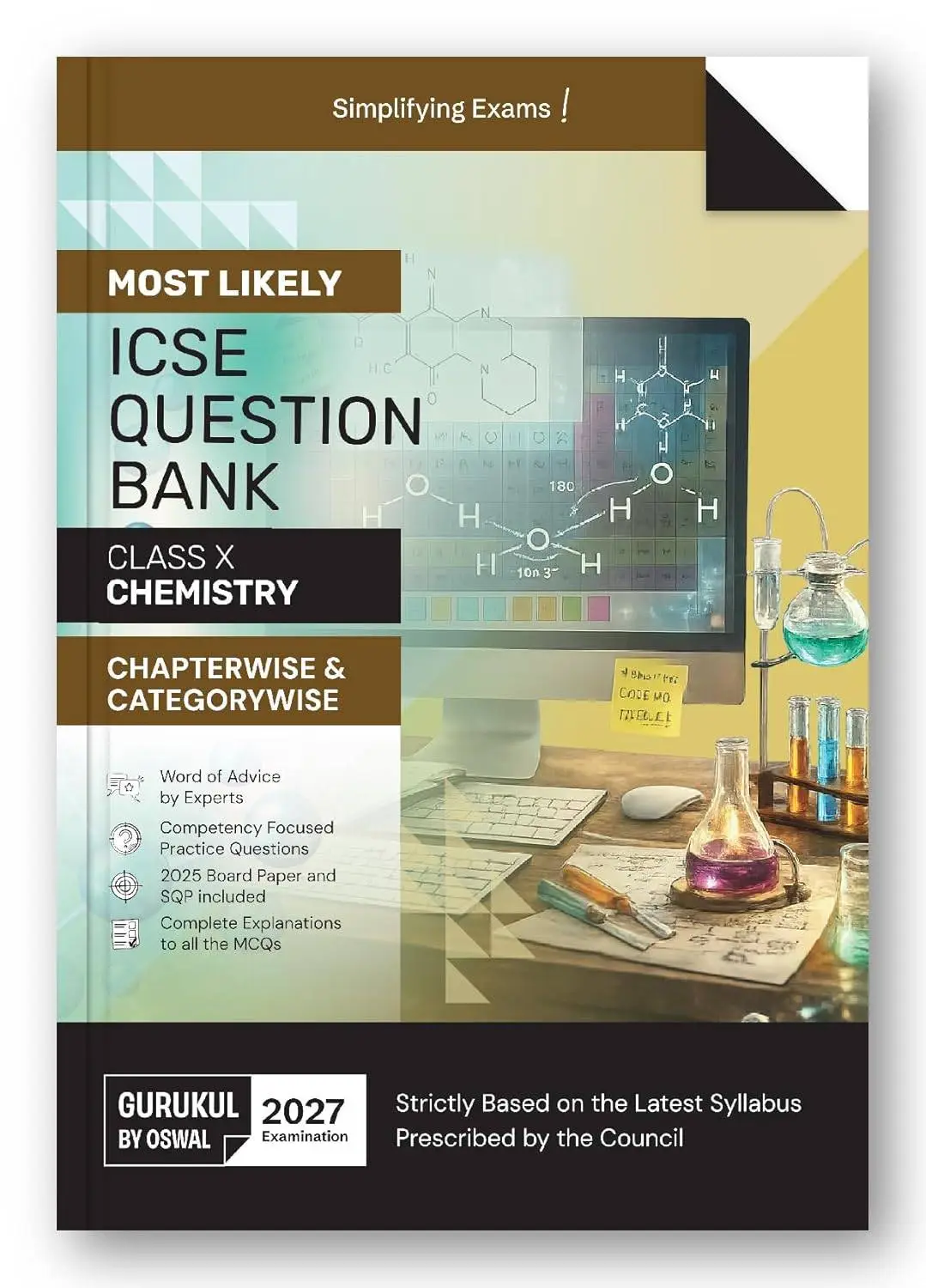 Gurukul by Oswal ICSE Class 10 Chemistry Most Likely Question Bank for 2027 Exam | 9788199857537