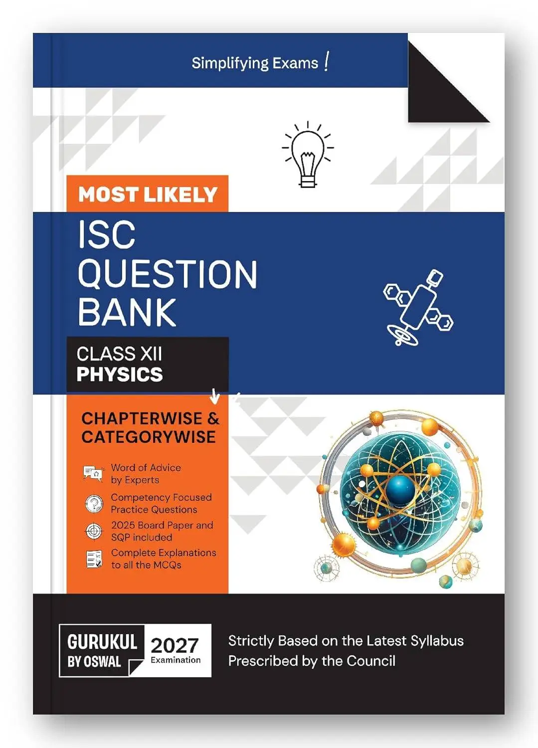 Gurukul by Oswal ISC Class 12 Physics Most Likely Question Bank for 2027 Exam | 9788199857513