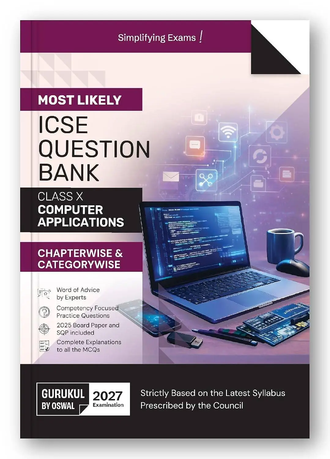 Gurukul by Oswal ICSE Class 10 Computer Applications Most Likely Question Bank for 2027 Exam | 9788199931497