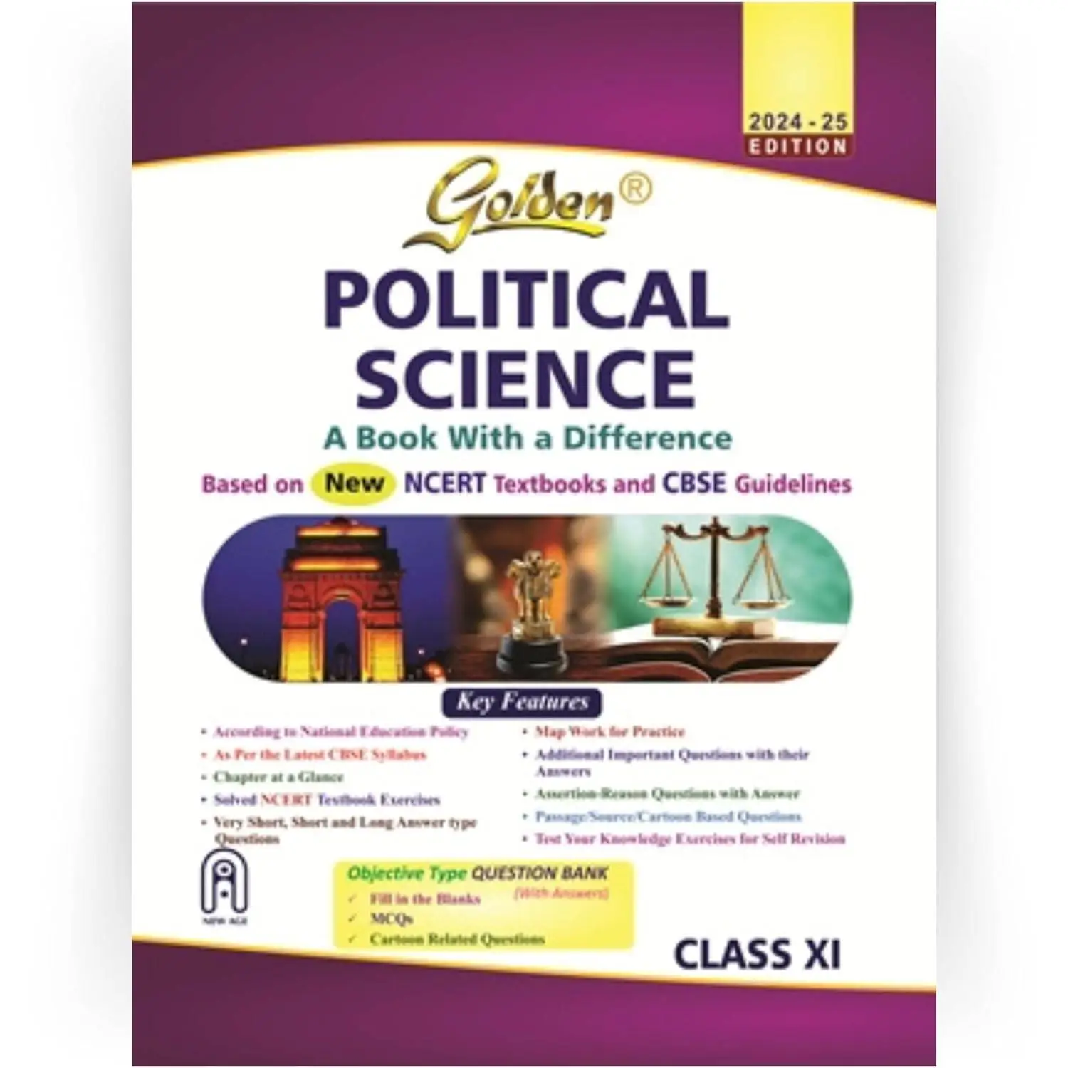 Golden Political Science Class XI Based on NEW NCERT Textbooks & CBSE Guidelines For 2027 | 9788122484175