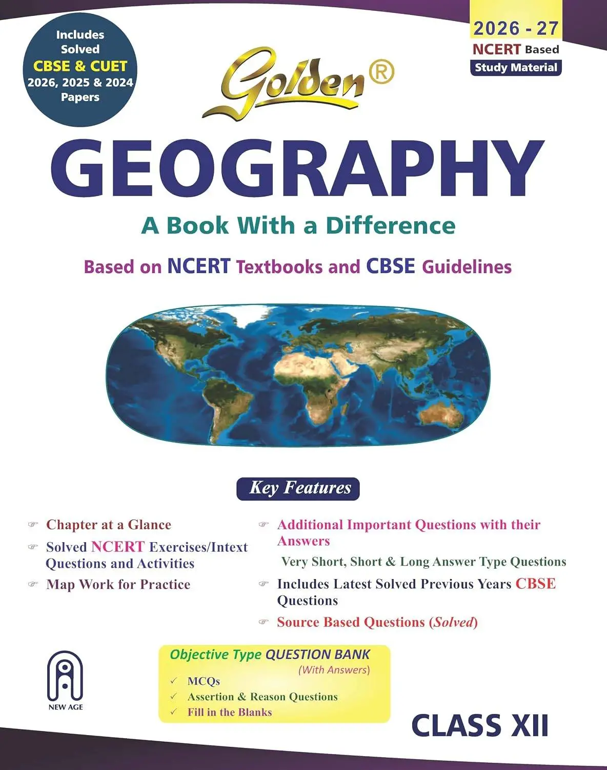 Golden Geography Class 12 | Based on NEW NCERT Textbooks for CBSE 2027 | 9788122484397