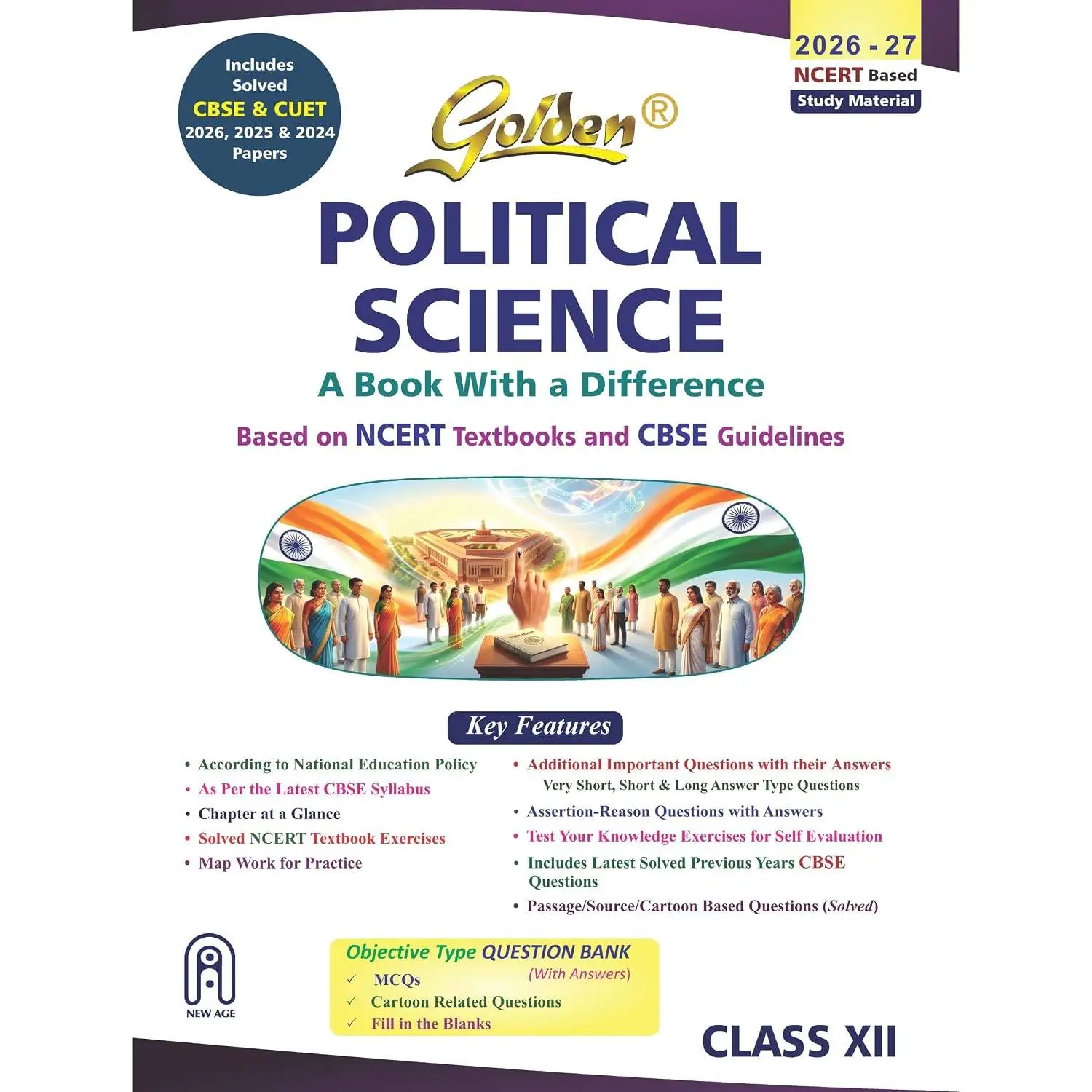 Golden Political Science Class 12 (Based on NEW NCERT Textbooks for CBSE 2027 | 9788122484427