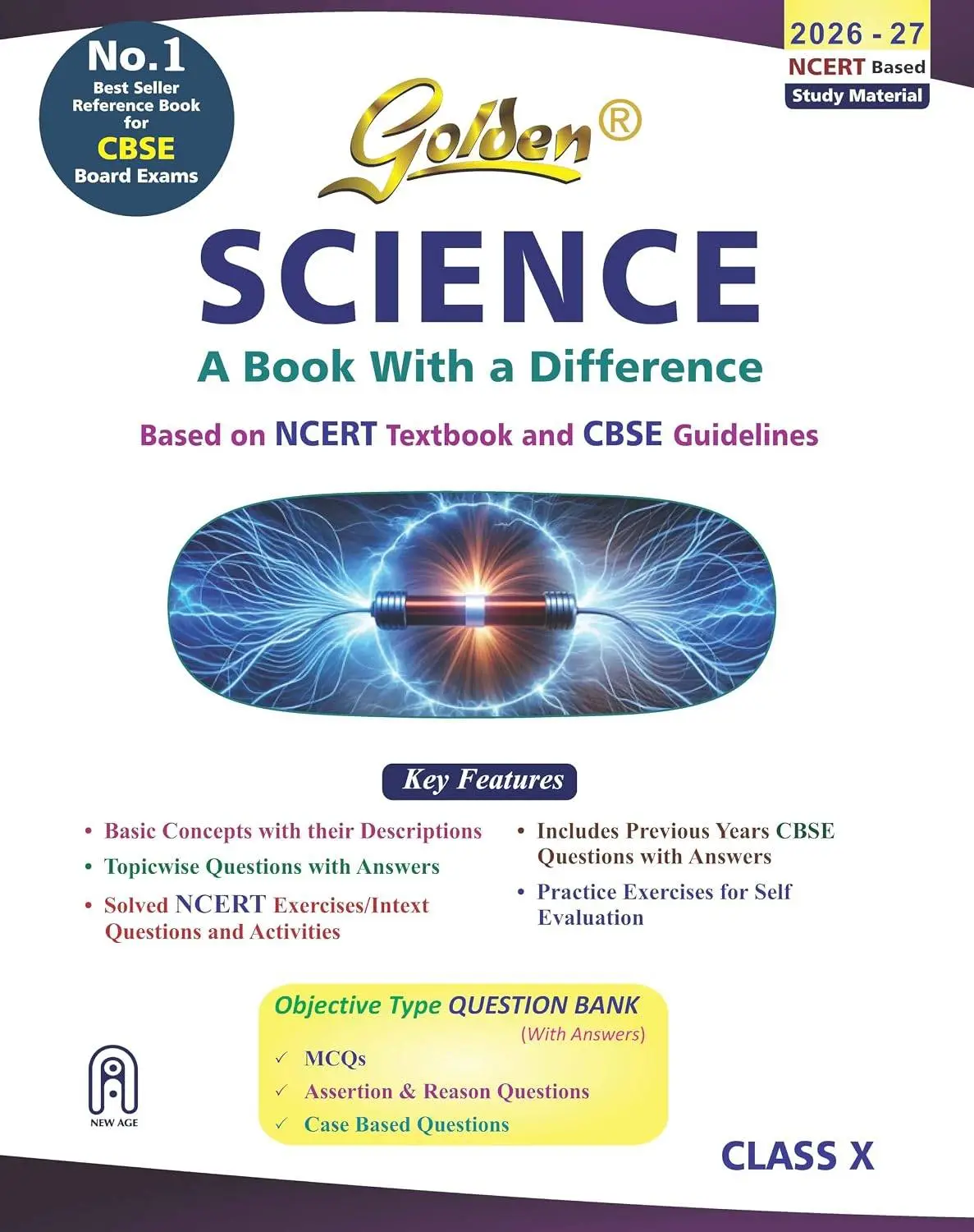 Golden Science Study Material Based on NCERT for Class-10 | For CBSE 2027 Board Exams | 9788122420777