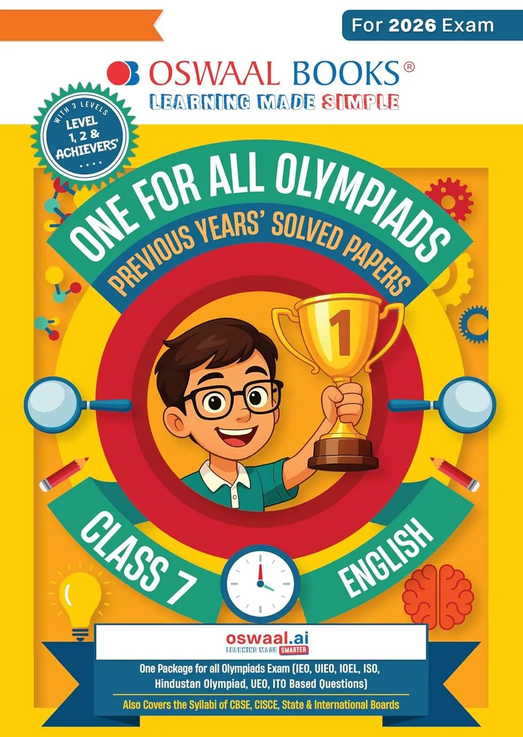 One For All Olympiads Class 7 English Prep-Guide Book | Chapter-wise Previous Years' Solved Papers | Olympiad Exams 2026 | 9789373013282