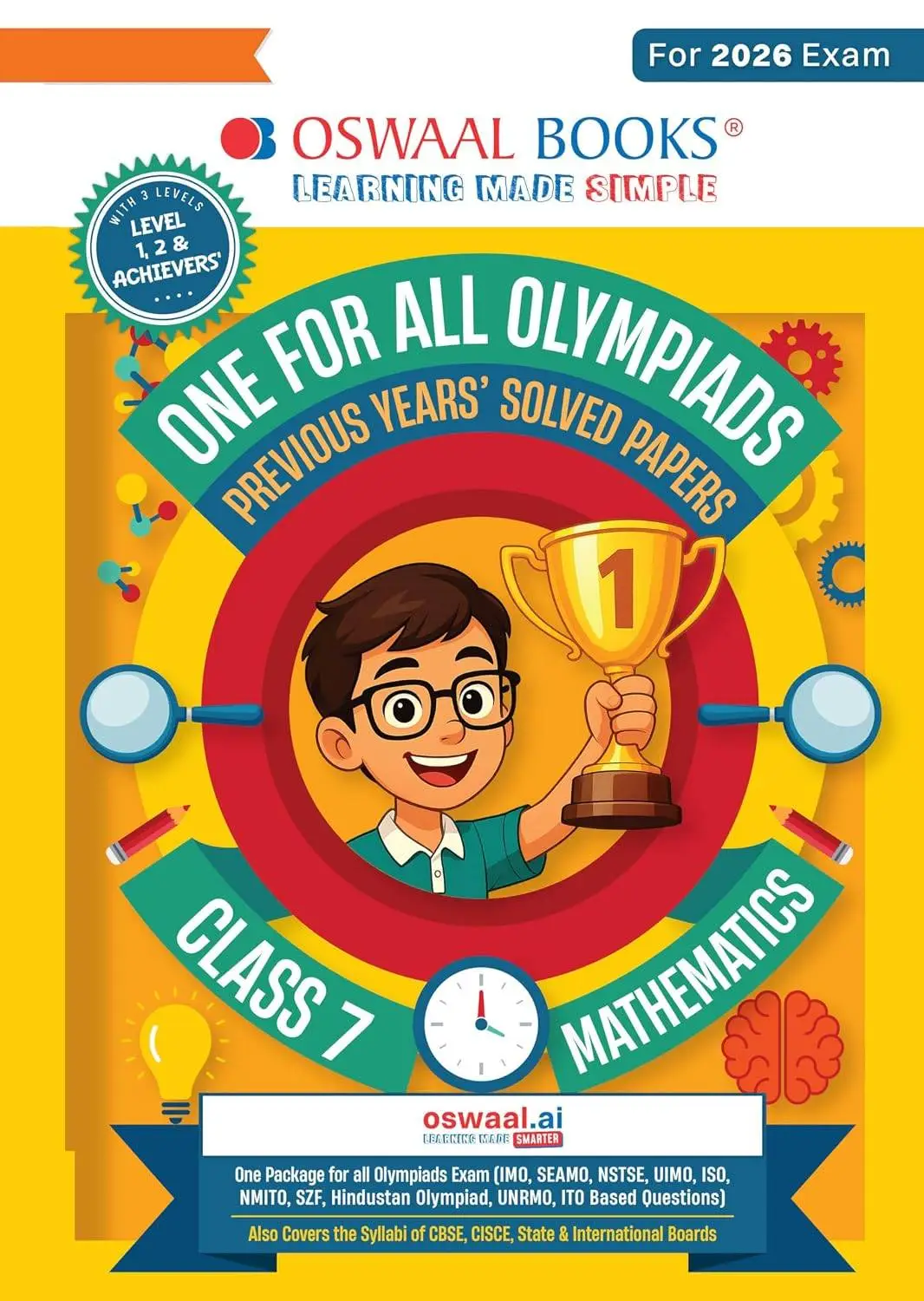 One For All Olympiads Class 7 Maths Prep-Guide Book | Chapter-wise Previous Years' Solved Papers | Olympiad Exams 2026 | 9789373015644