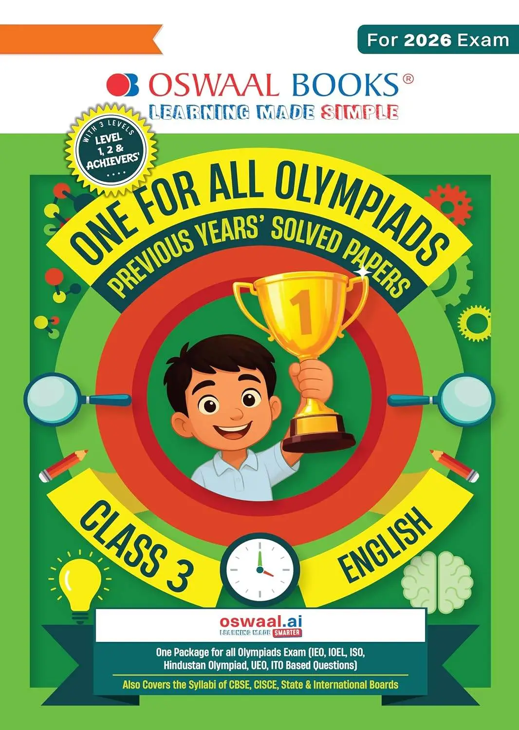 One For All Olympiads Class 3 English Prep-Guide Book | Chapter-wise Previous Years' Solved Papers | Olympiad Exams 2026 | 9789373010984