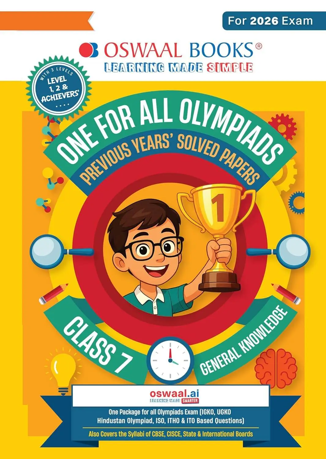 One For All Olympiads Class 7 General Knowledge (GK) Prep-Guide Book | Chapter-wise Previous Years' Solved Papers | Exams 2026 | 9789373014814