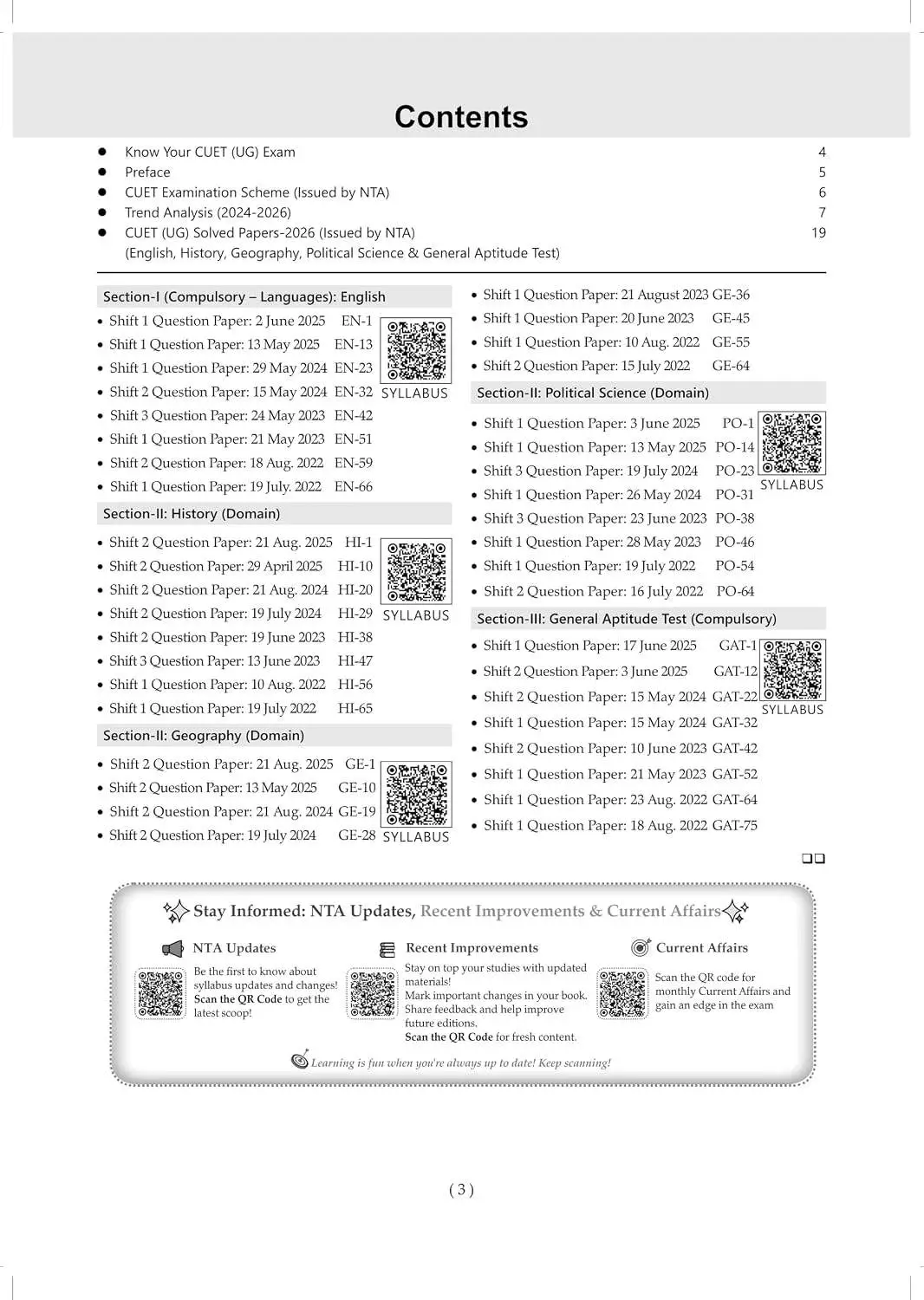 Oswaal NTA CUET (UG) 45 Combined Previous Years’ Papers l Humanities Stream | PYQs (2022–2026) NCERT aligned MCQs | For 2027 Exam | view 2