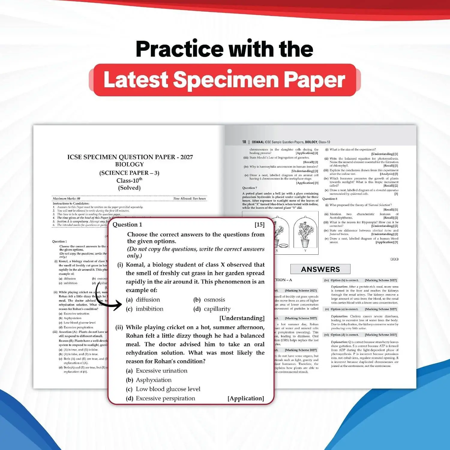 Oswaal ICSE | 10 Sample Question Papers | Class 10 | Biology (For 2027 Exam) | 9788167291134 view 4