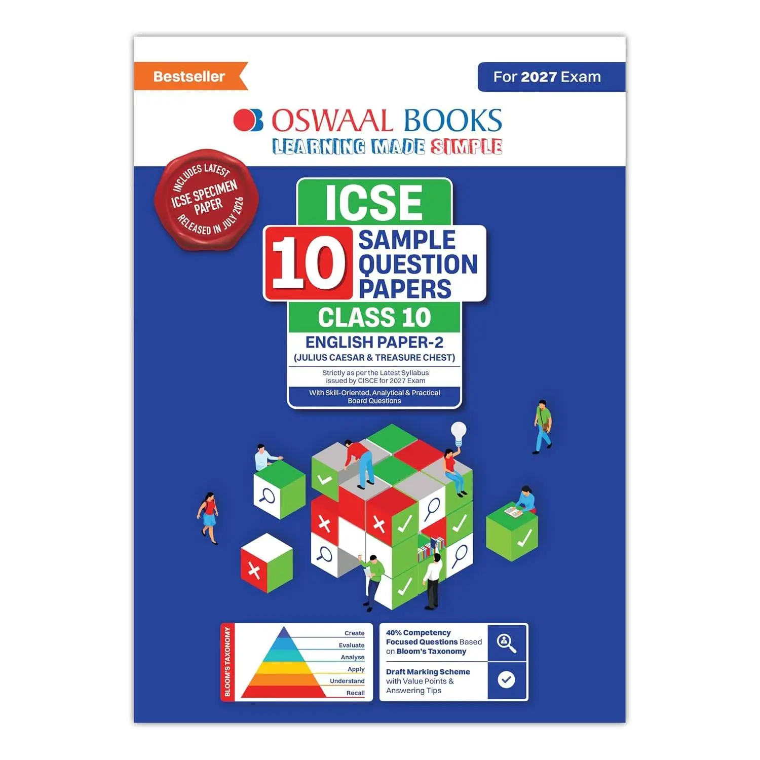 Oswaal ICSE 10 Sample Question Papers | Class 10 | English Paper-2 (Literature) For 2027 Exam | 9788167291080
