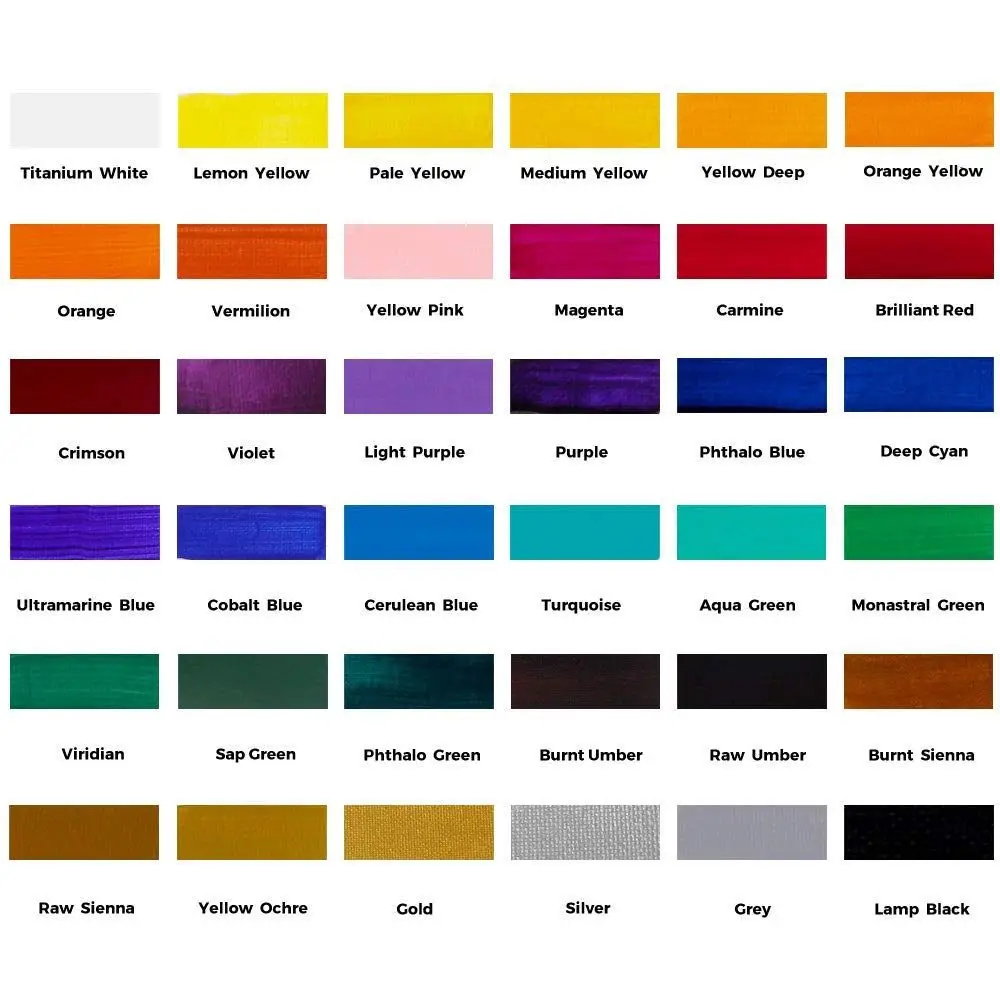 Mont Marte Acrylic Paint Set 36 Colors, 36ml, Multicolour view 4