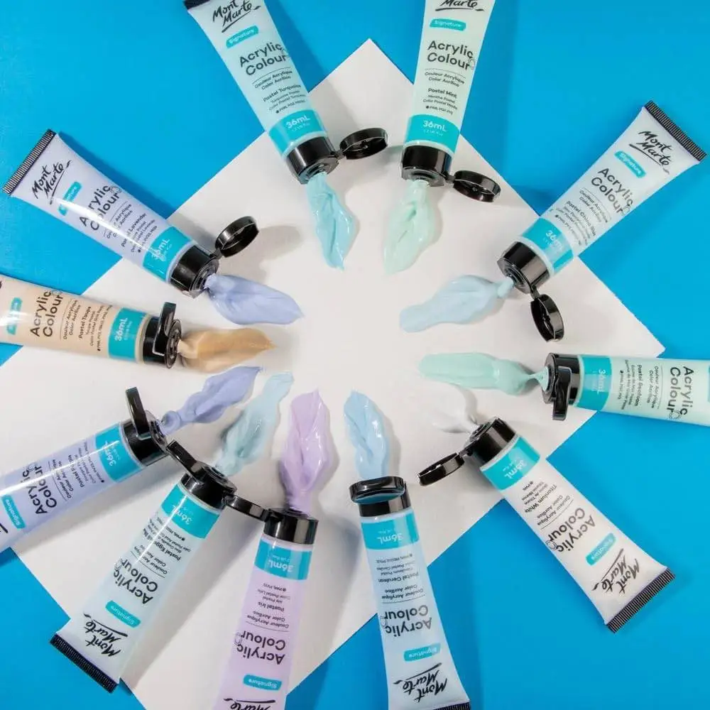 Mont Marte Acrylic Colour Pastel Paint Set Signature 24Pcs view 2