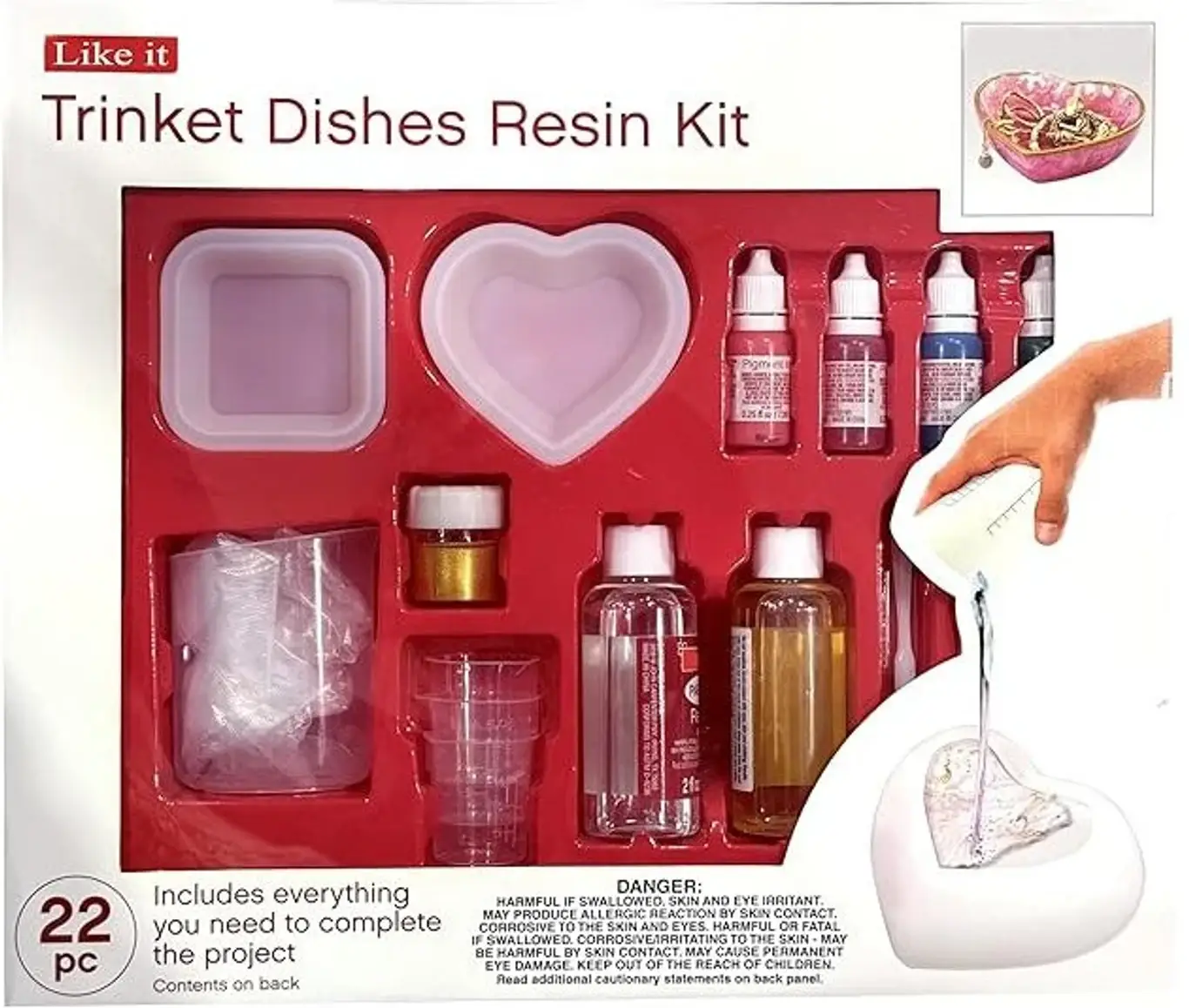 Craft Smart Decorative Resin Kit Trinket Dishes