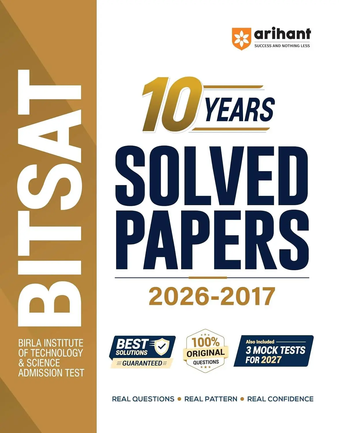 Arihant BITSAT 2027 | 10 Years Solved Papers (2026–2017) | 3 Mock Tests for 2027 | 9788169777490 | C1012