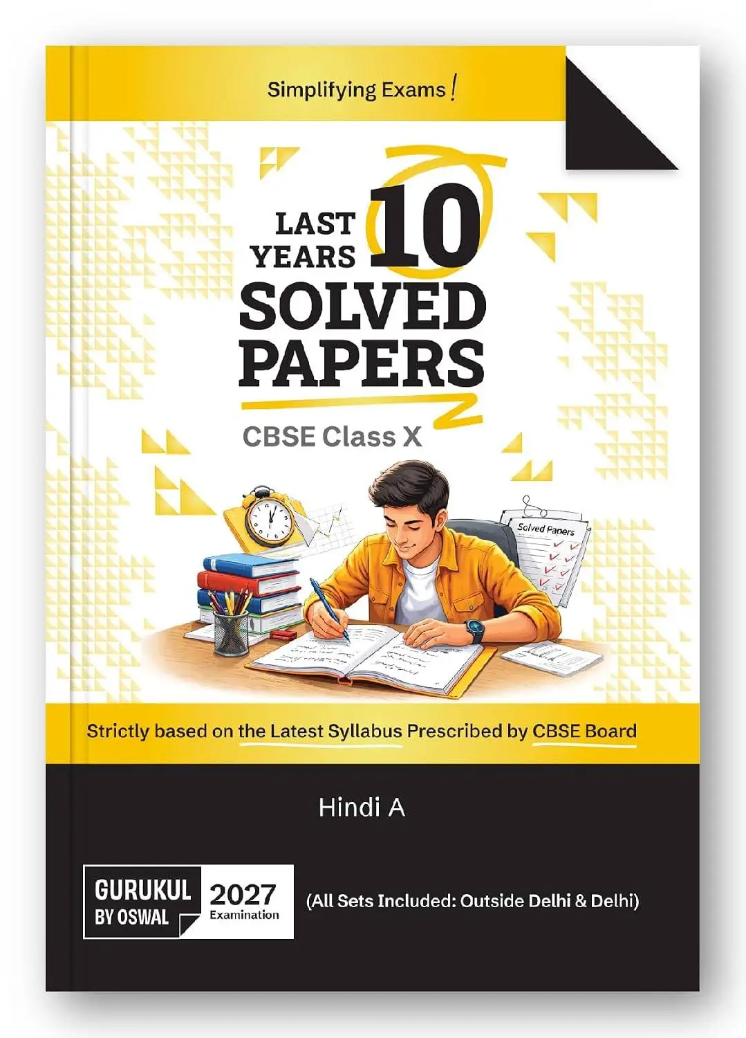 Gurukul By Oswal Hindi-A CBSE 10 Years Solved Papers Class 10 Exam 2027 - Yearwise Board Solutions of Hindi-A | 9788169001052