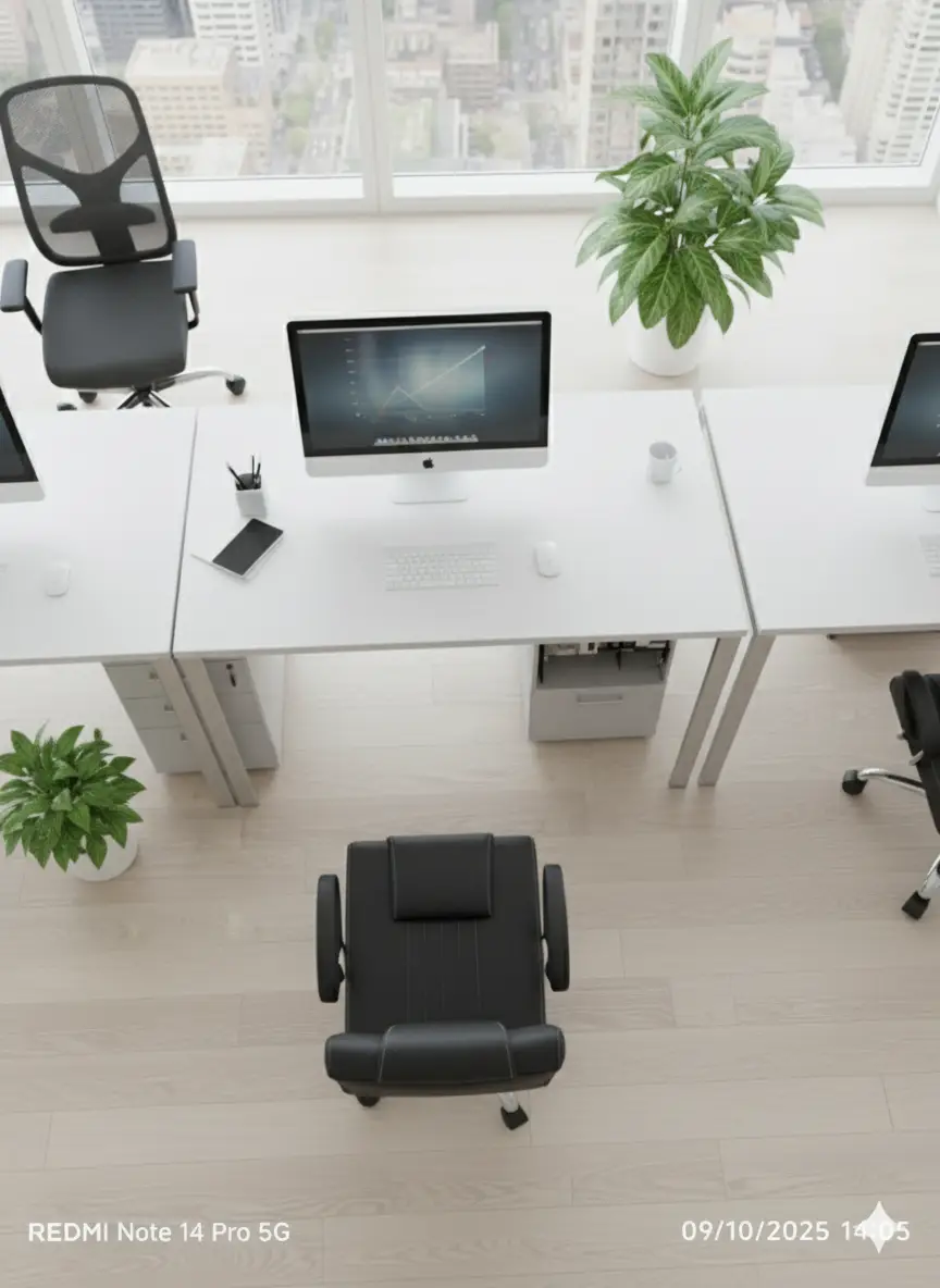 Craftswell Black High-Adjustable Armrest Office Chair view 4