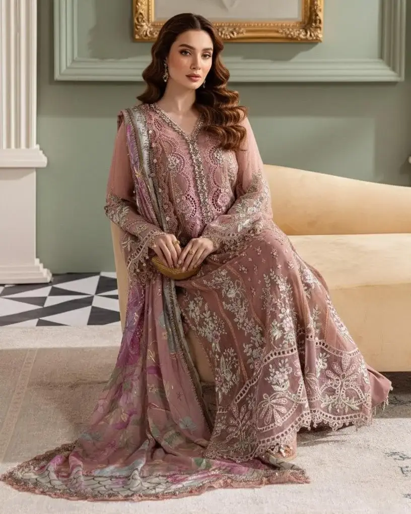 Ronak E mehal Semi Stitched Chiffon D5 / HC002086 view 3