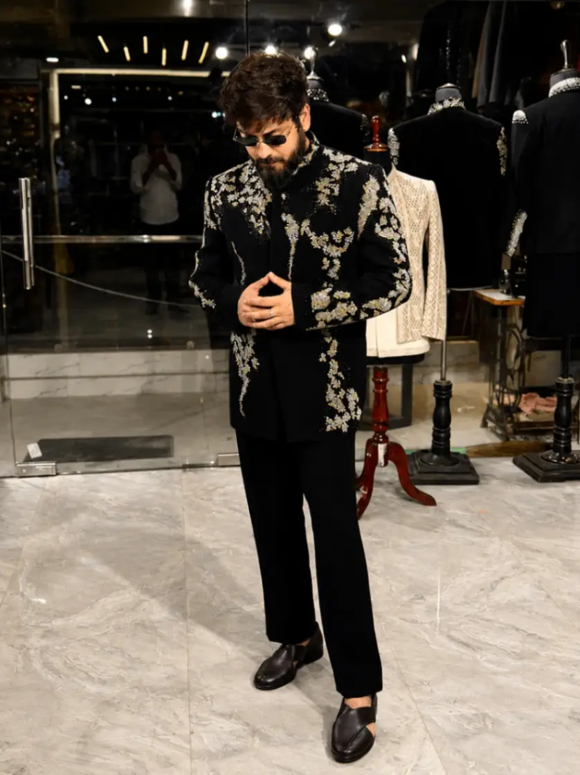 Cloud Work Bandhgala Suit view 4