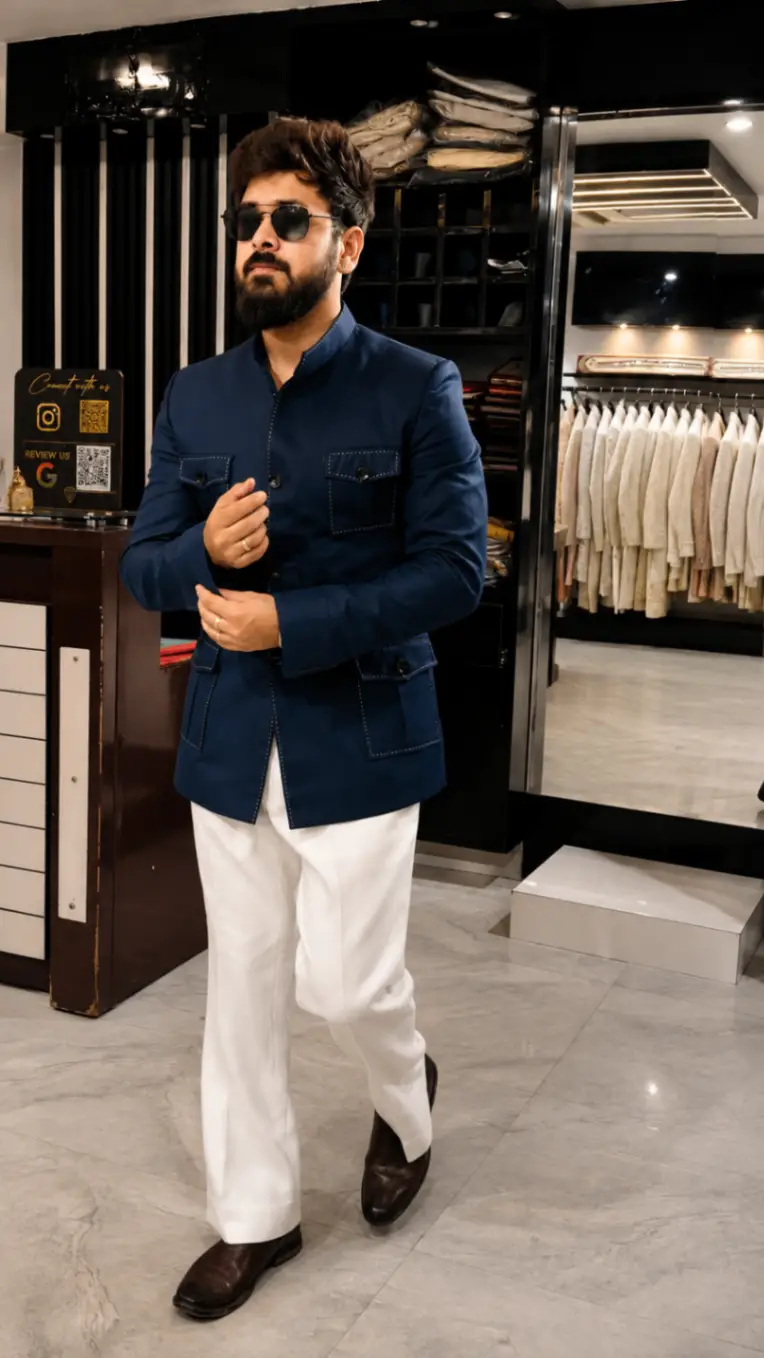 Designer Bandhgala Jacket view 2