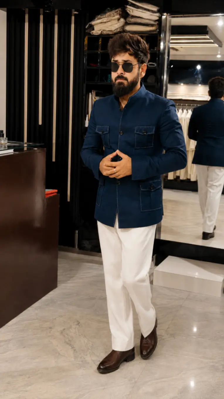 Designer Bandhgala Jacket view 3