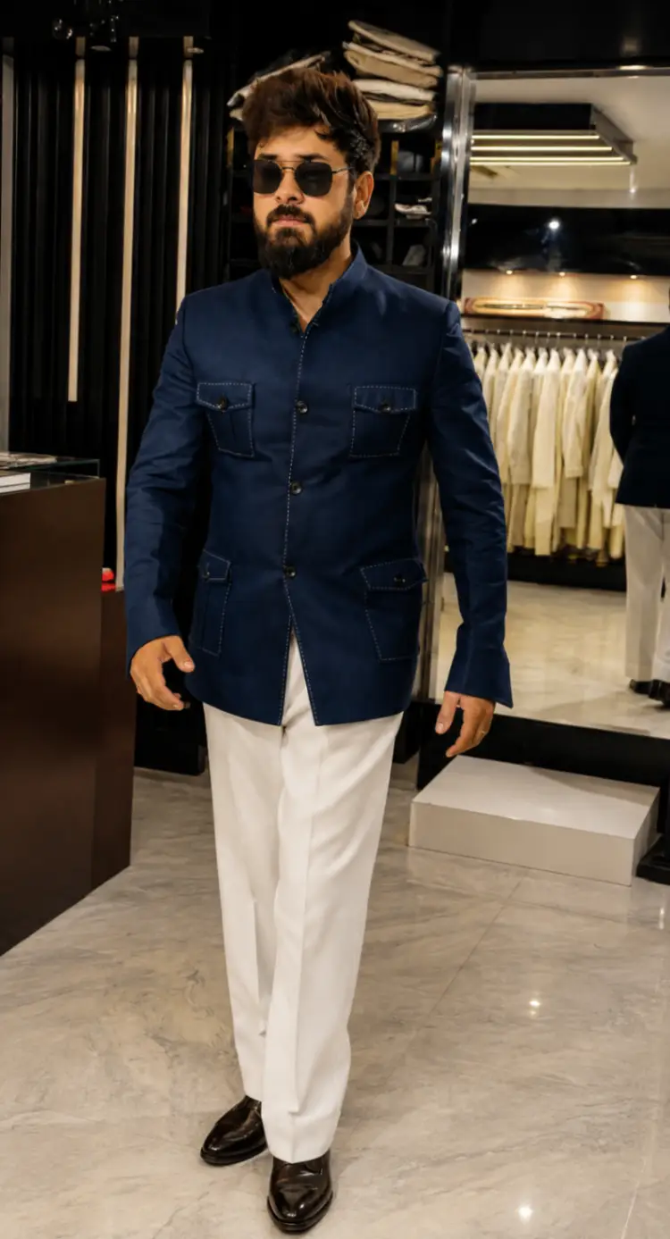 Designer Bandhgala Jacket view 4