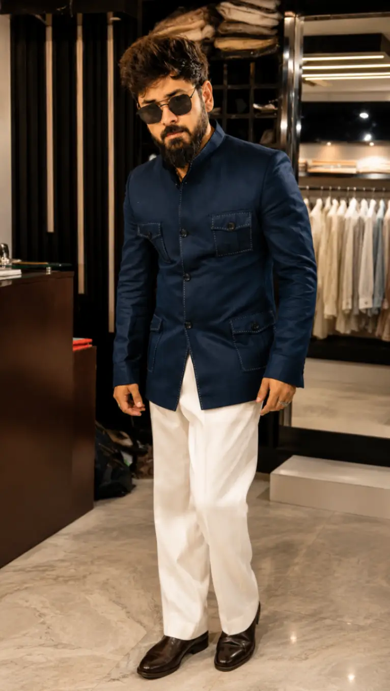 Designer Bandhgala Jacket view 5