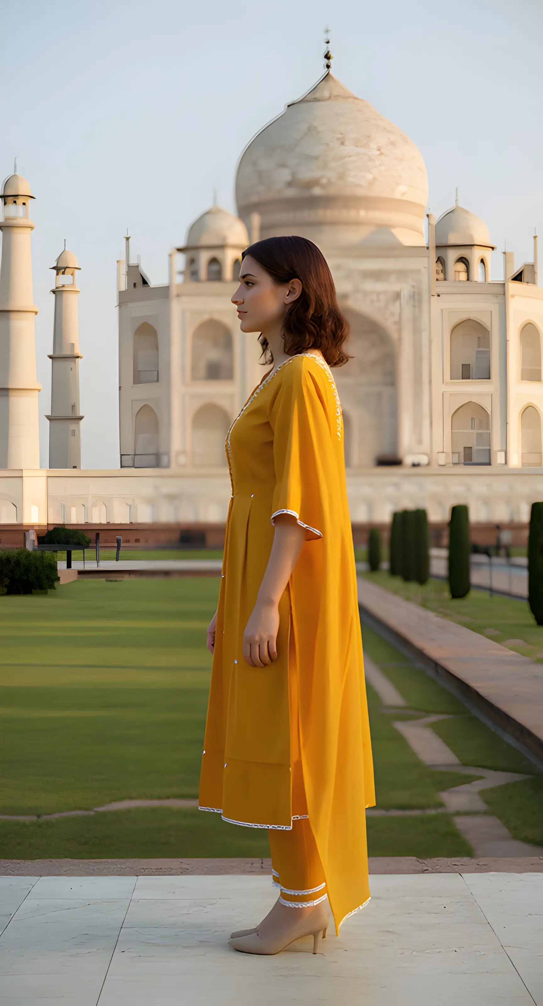 Karigari Yellow Embroidered Kurta view 4