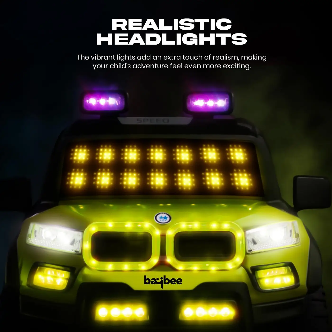 Baybee Monster Truck yellow bmw view 5