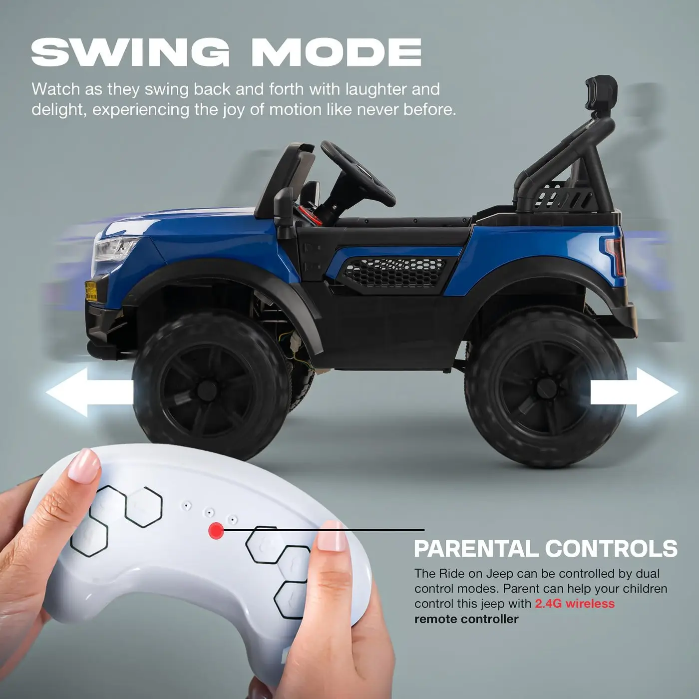 Baybee Speilo Electric Ride-On Car bmw blue view 3
