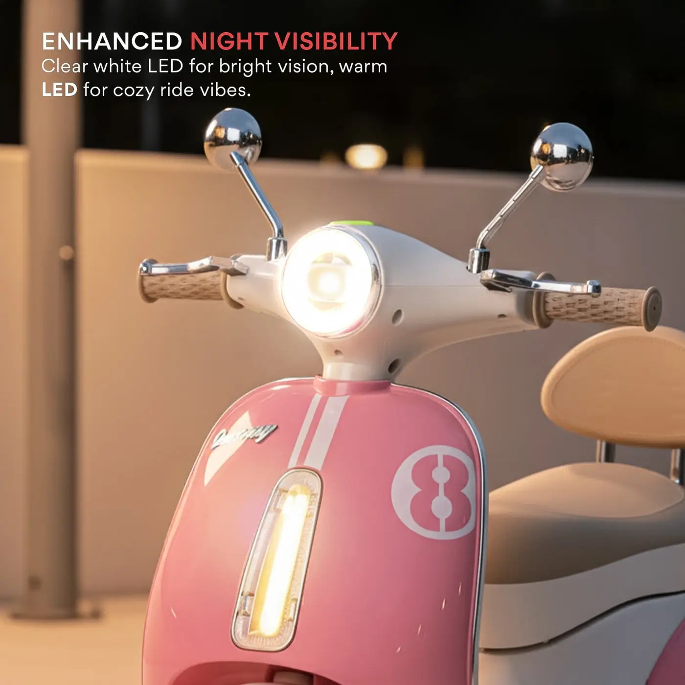 Vintage Kids Scooter pink view 3