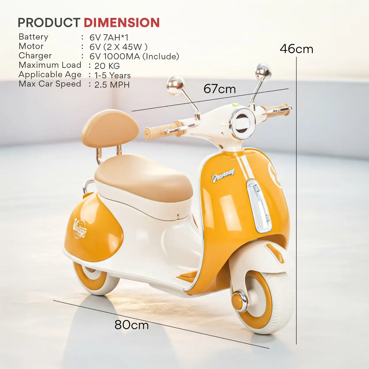 Vespa Miniature Electric Scooter view 7