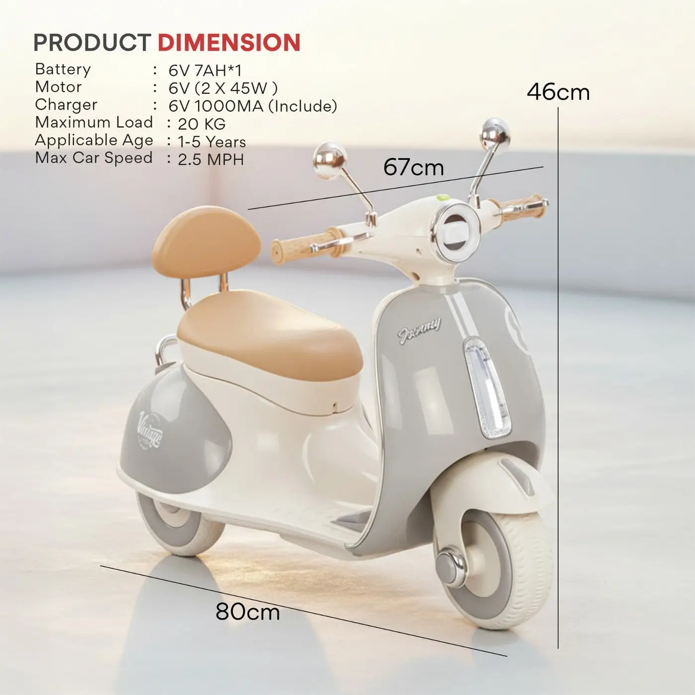 Vintage Ride-On Scooter view 7
