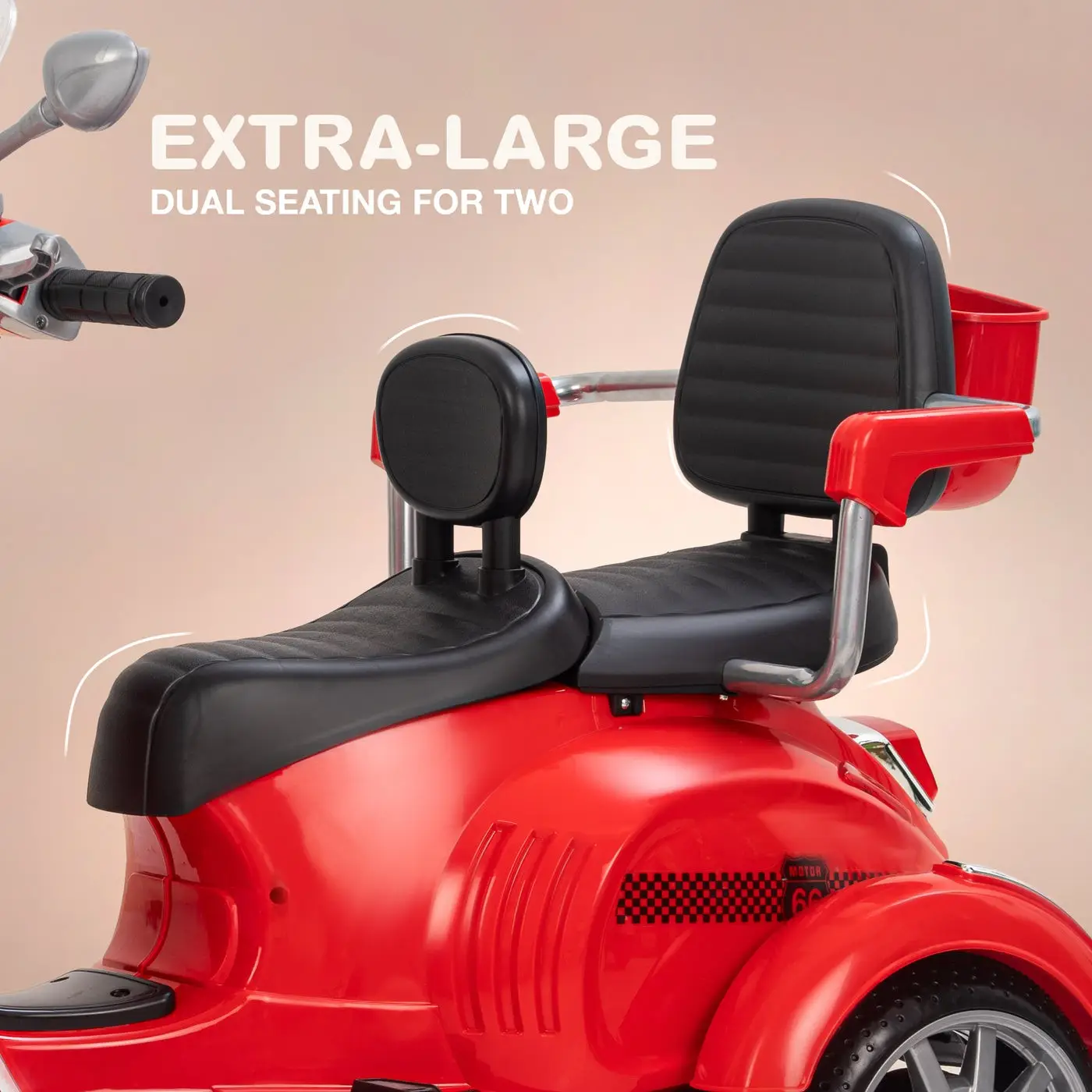 Electric Ride-On Scooter Red view 4