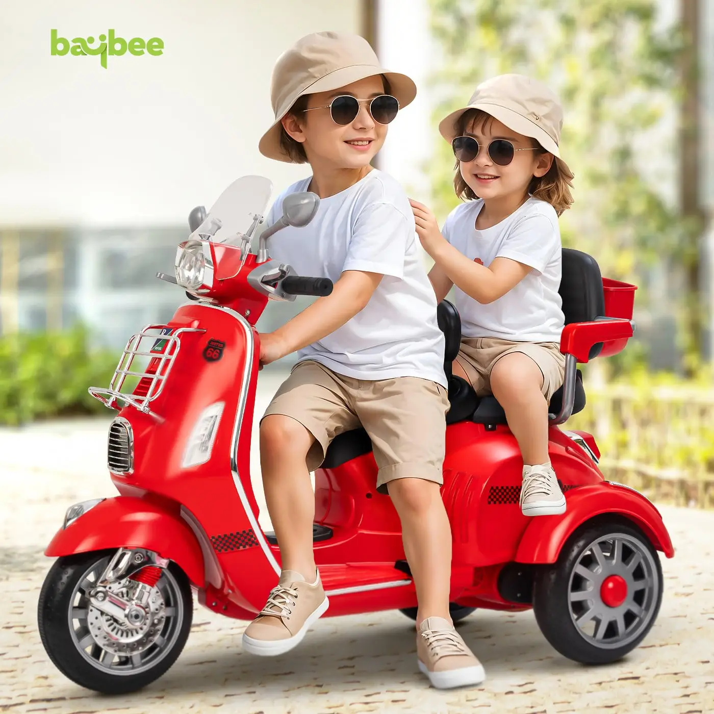 Electric Ride-On Scooter Red view 7