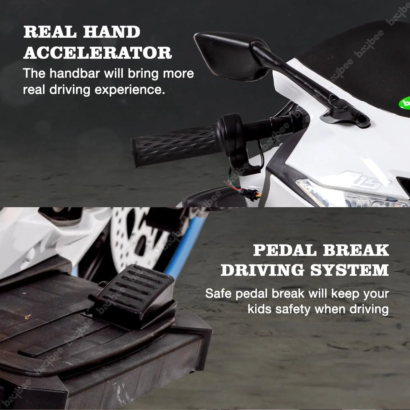 Kids Electric Ride-On Bike view 3