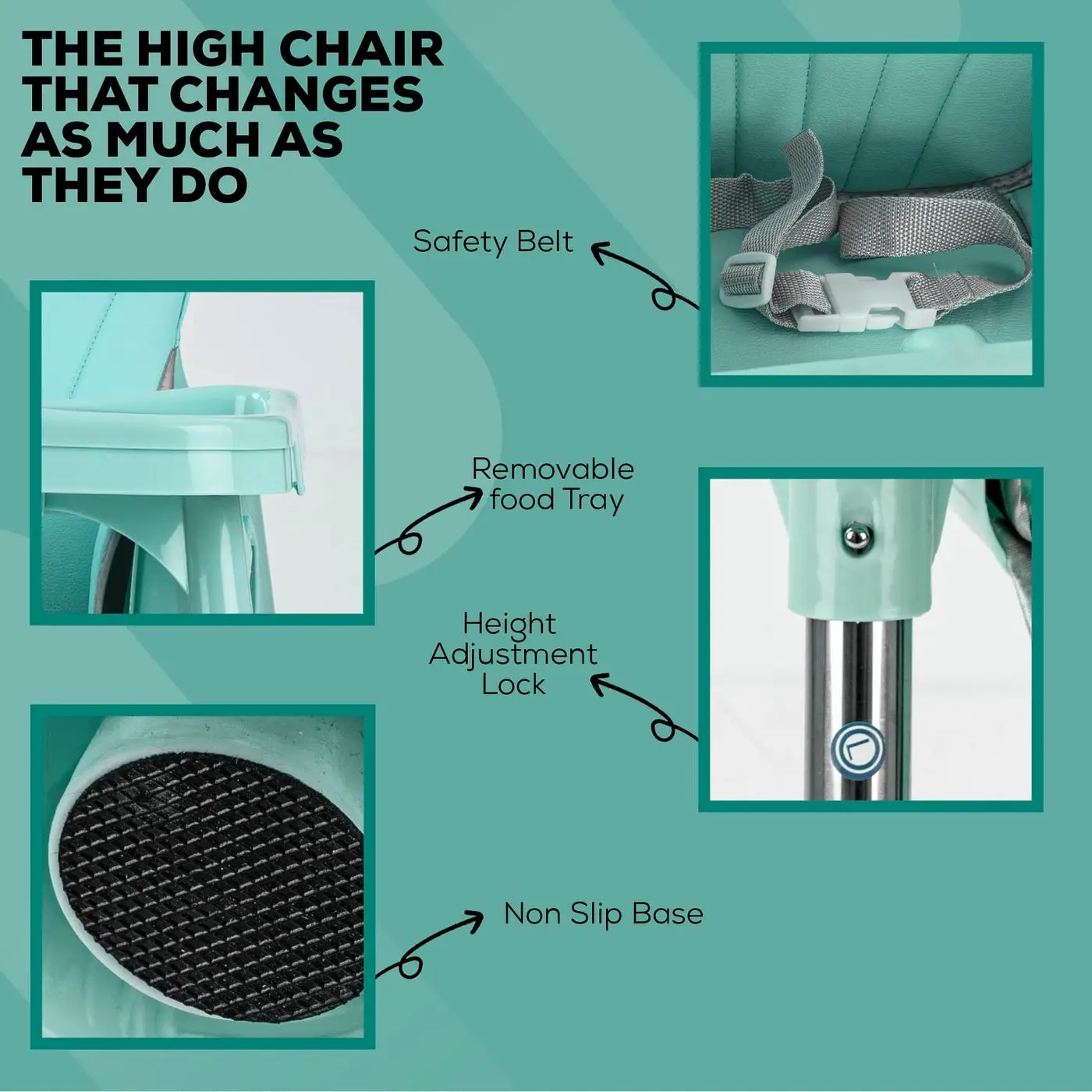 Adjustable Baby High Chair g view 3