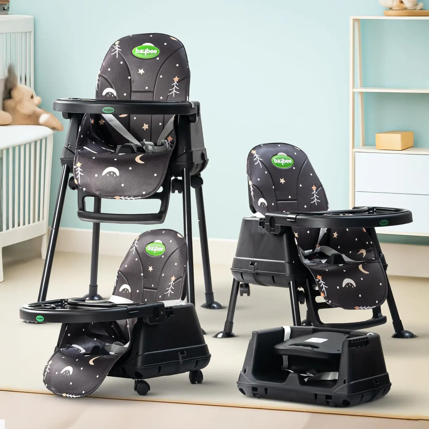 Adjustable Baby High Chair black