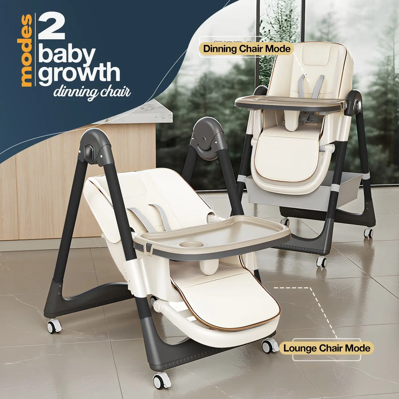 Baqbee Adjustable High Chair view 8
