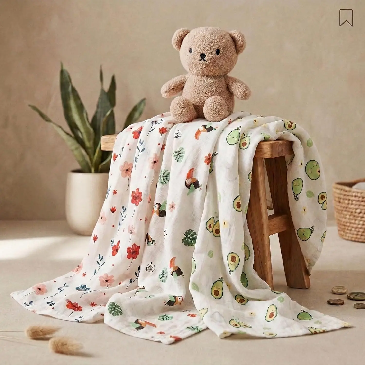 Muslin Swaddle Blankets - Krishna Born Baby view 3