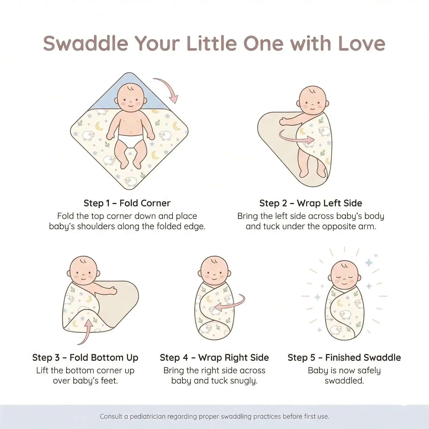 Cotton Muslin Swaddle Set view 7